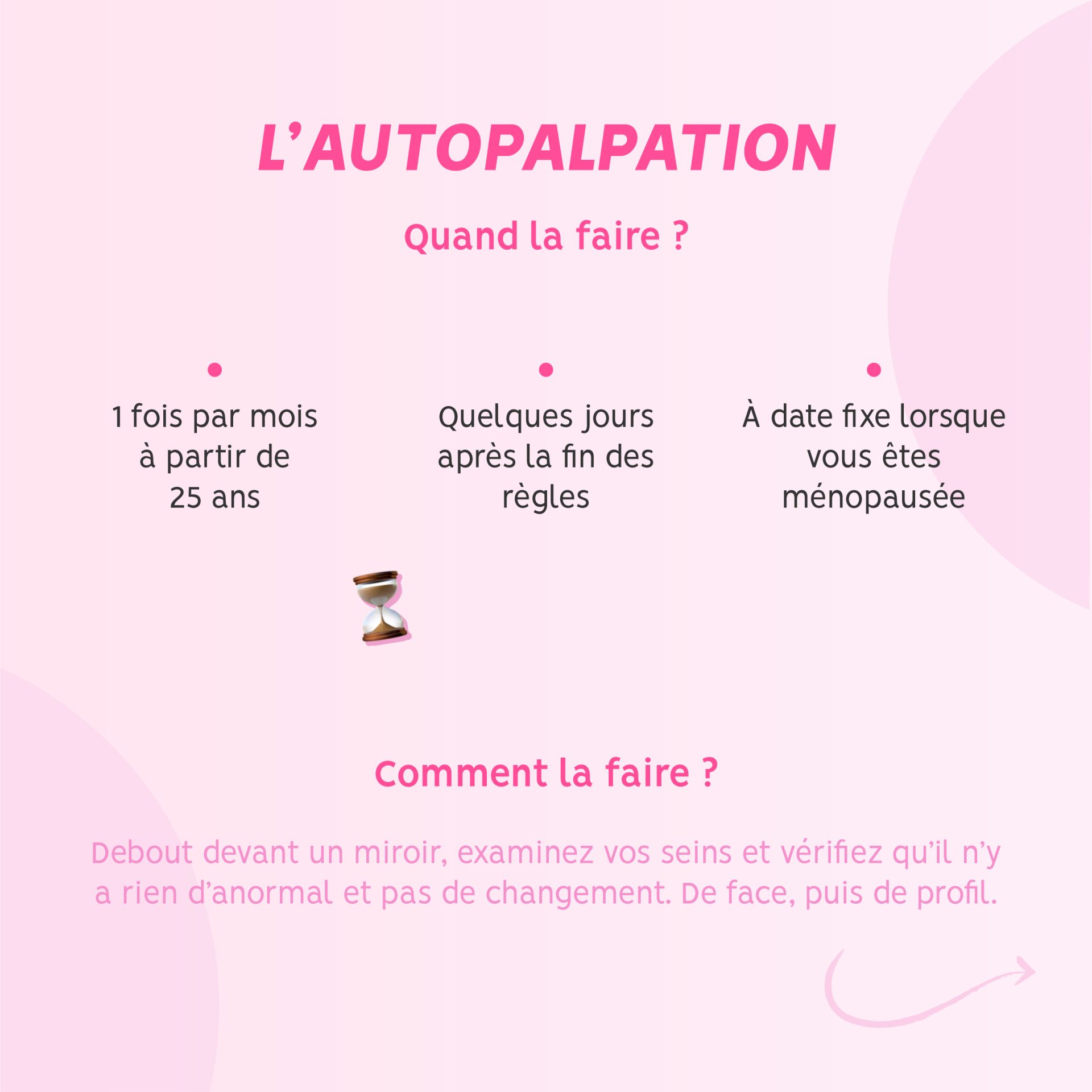 L'autopalpation sensibilisation au cancer du sein