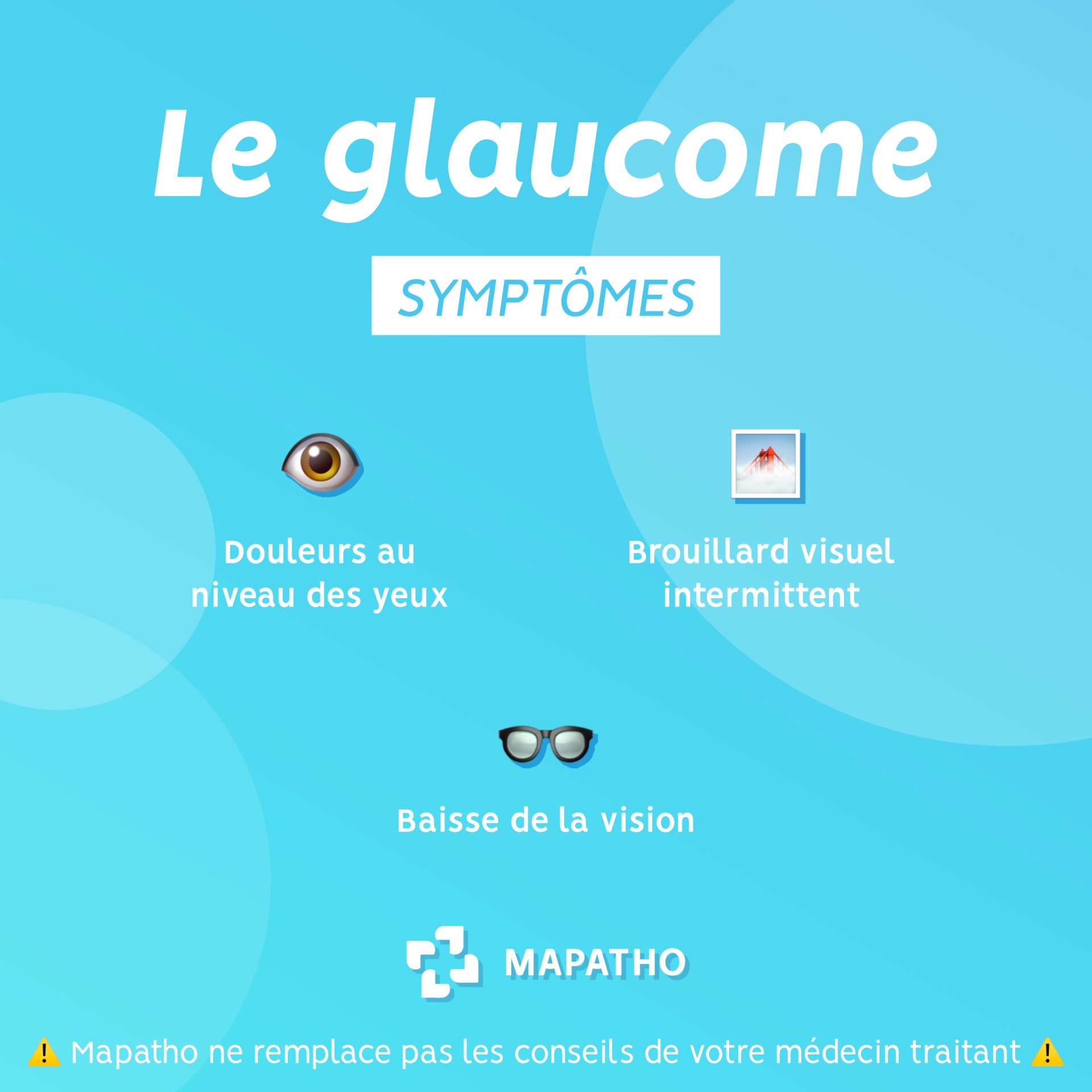 Les symptômes du glaucome
