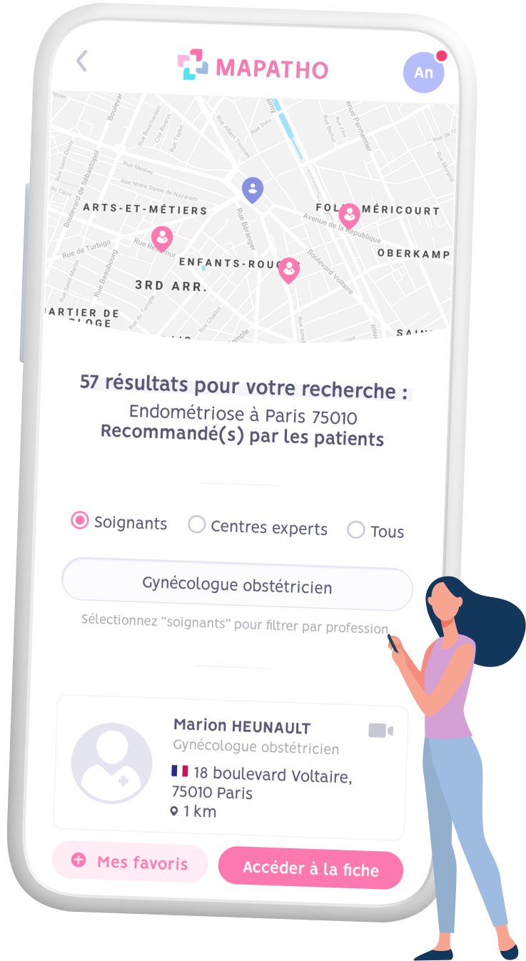 visuel-3 Visuel de l'application (fonctionnalité "Annuaire par pathologie")