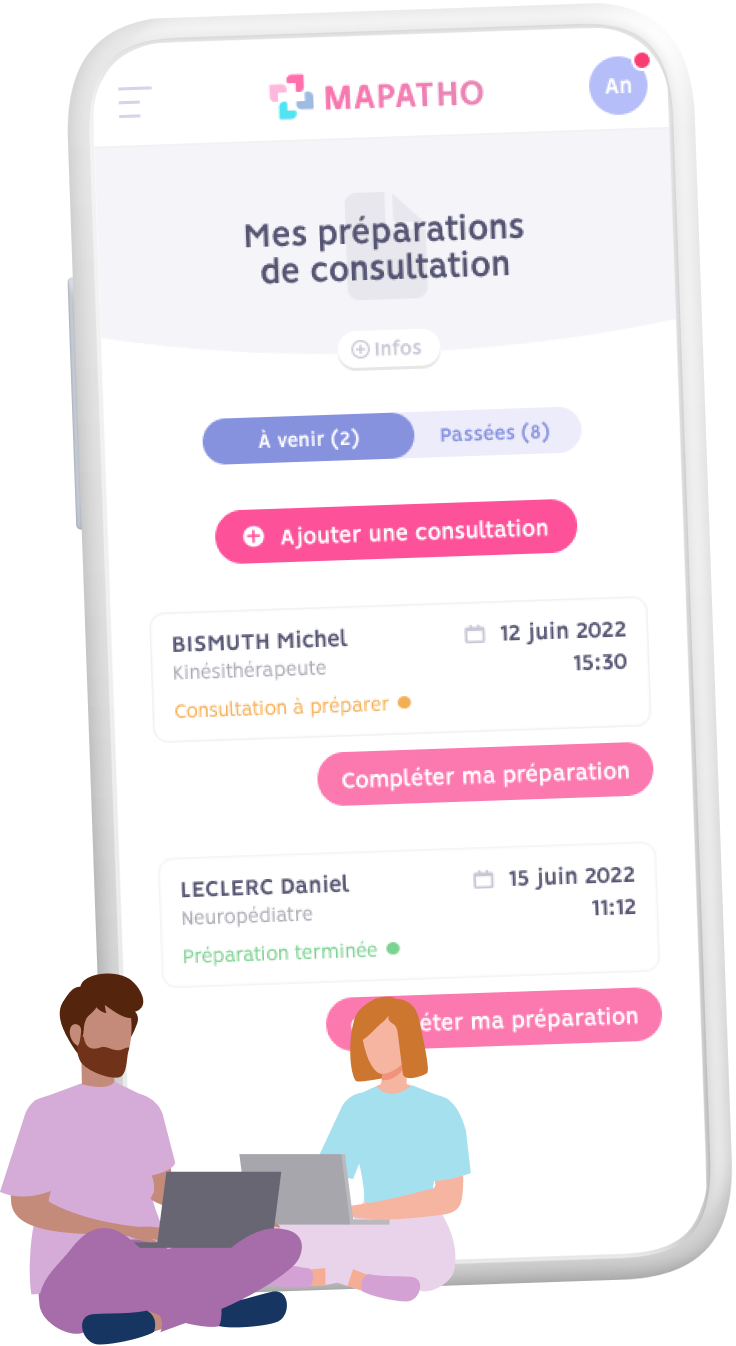 visuel-4 Visuel de l'application (fonctionnalité "Préparer une consultation")