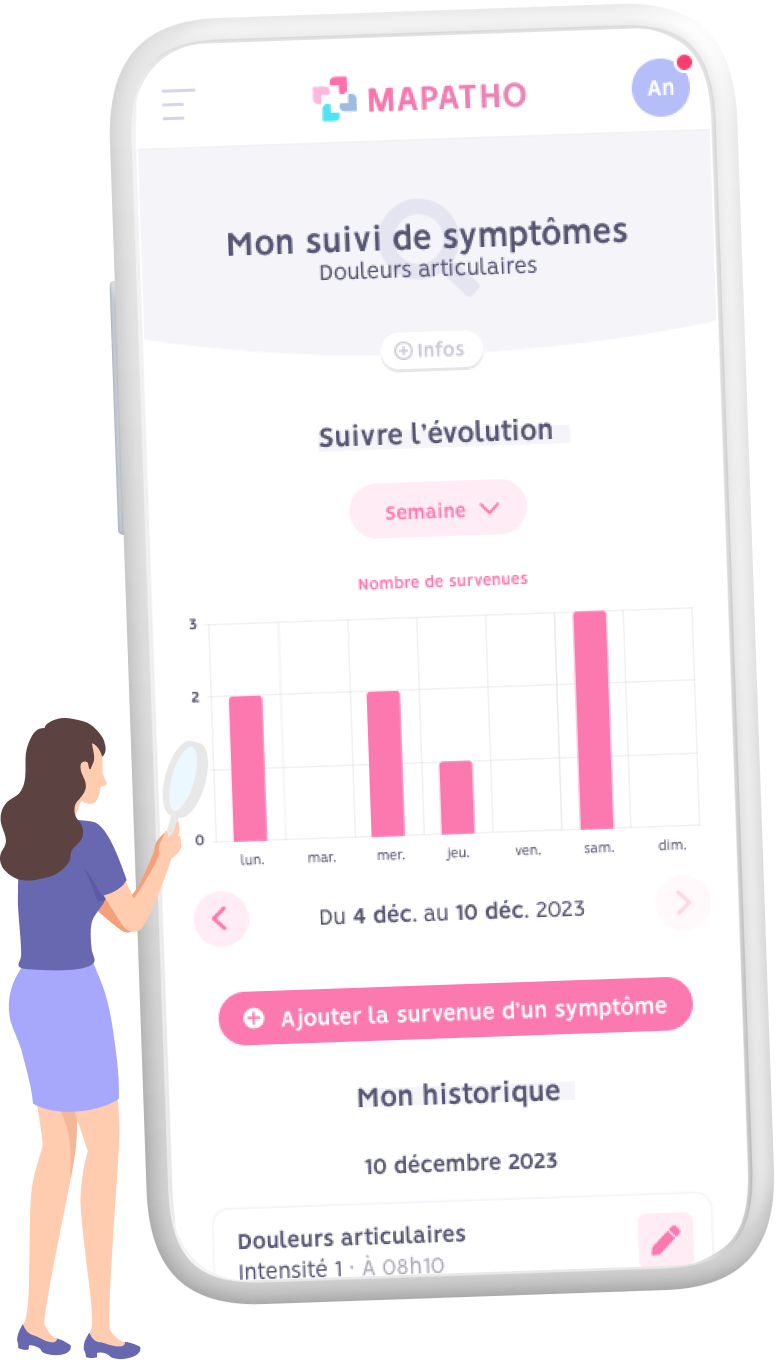 visuel-6 Visuel de l'application (fonctionnalité "Suivi de symptôme")